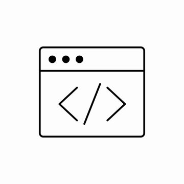 code programming development icon vector sign