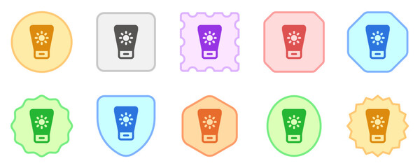 Editable sunblock vector icon. Cosmetics, makeup, skincare, beauty. Part of a big icon set family. Perfect for web and app interfaces, presentations, infographics, etc
