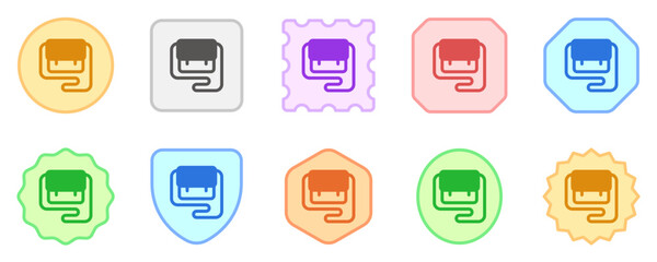 Editable sling bag vector icon. Clothing, fashion, apparel. Part of a big icon set family. Perfect for web and app interfaces, presentations, infographics, etc