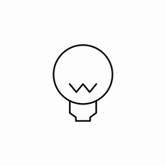 light bulb broken icon sign vector