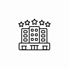 luxury hotel icon sign vector