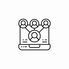 online meeting icon sign vector