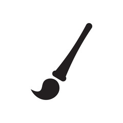 Paint brush silhouette icon vector. Minimal black paint brush for art, painting, or drawing design. 