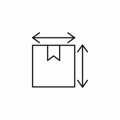 package dimension icon sign vector