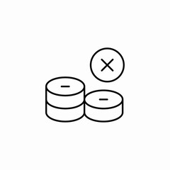 payment declined icon sign vector