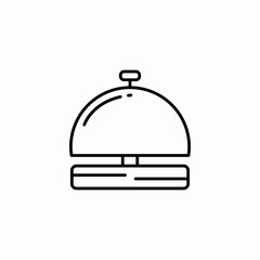 reception bell icon sign vector