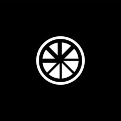 Fototapeta premium black and white wheel
