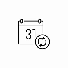 reoccurring event icon sign vector
