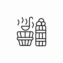 sauna bucket icon sign vector