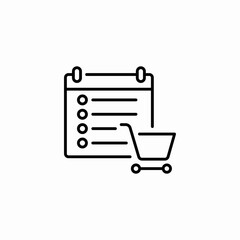 shopping calendar icon sign vector