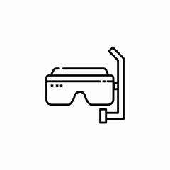 snorkeling mask icon sign vector