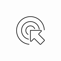 target click icon sign vector