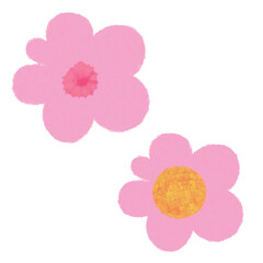 Hand-painted flowers, rough lines, soft and fluffy.