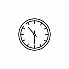 wall clock simple icon sign vector