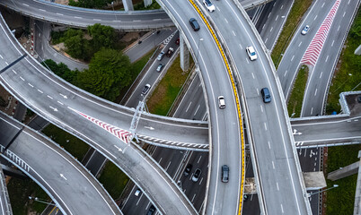 Spaghetti junction in Petaling Jaya near Kuala Lumpur, Malaysia