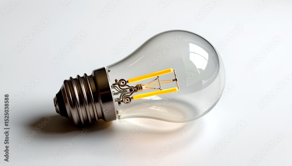 Aufkleber a light bulb on the side shows idea and concept for future thinking