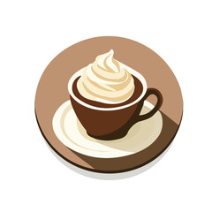 My Simple flat 2D icon hot cocoa isolated on transparent background, vector, flat design, animation design, vector, flat design, animation design, simple flat 2D icon, minimalist design