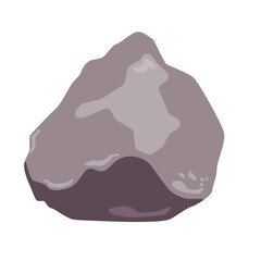 Stone rock vector art, rock clip art , clip art of rocks, cartoon boulders in flat design vector illustration style, isolated on white background
