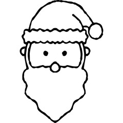 Santa Claus Face Doodle

