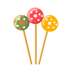 My Simple flat 2D icon lollipops bunch isolated on transparent background, vector, flat design, animation design, vector, flat design, animation design, simple flat 2D icon, minimalist, clipart