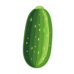 My Simple flat 2D whole cucumber icon on a transparent background, high-resolution vector illustration, minimalist clipart, suitable for print and digital design, clipart icon set