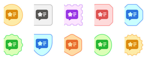 Editable review, comment, star vector icon. Part of a big icon set family. Perfect for web and app interfaces, presentations, infographics, etc