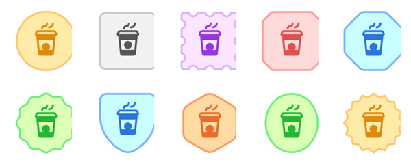 Editable coffee paper cup vector icon. Cafe, coffee shop, restaurant, drink, beverages. Part of a big icon set family. Perfect for web and app interfaces, presentations, infographics, etc