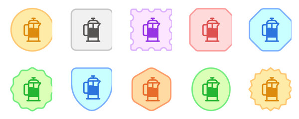 Editable french press vector icon. Cafe, coffee shop, restaurant, drink, beverages. Part of a big icon set family. Perfect for web and app interfaces, presentations, infographics, etc