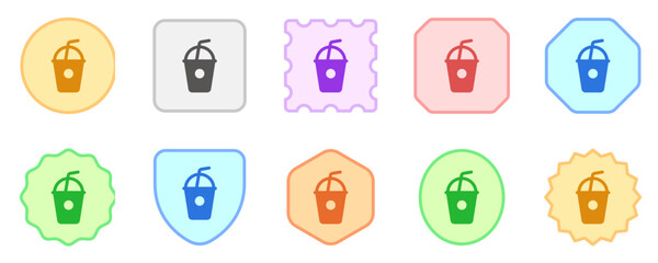 Editable iced coffee vector icon. Cafe, coffee shop, restaurant, drink, beverages. Part of a big icon set family. Perfect for web and app interfaces, presentations, infographics, etc