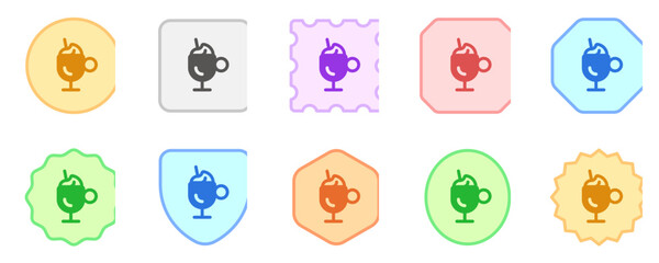 Fototapeta premium Editable frappe vector icon. Cafe, coffee shop, restaurant, drink, beverages. Part of a big icon set family. Perfect for web and app interfaces, presentations, infographics, etc
