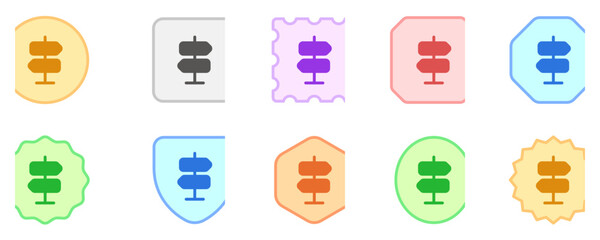 Editable wayfinder, signpost vector icon. Part of a big icon set family. Perfect for web and app interfaces, presentations, infographics, etc