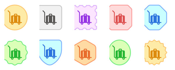 Editable baggage trolley, baggage cart vector icon. Part of a big icon set family. Perfect for web and app interfaces, presentations, infographics, etc