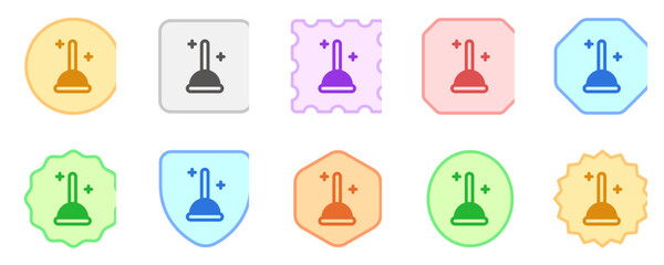 Editable toilet plunger vector icon. Part of a big icon set family. Perfect for web and app interfaces, presentations, infographics, etc