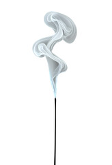 White Smoke Trail, Transparent Cutout, Sleek Design Element