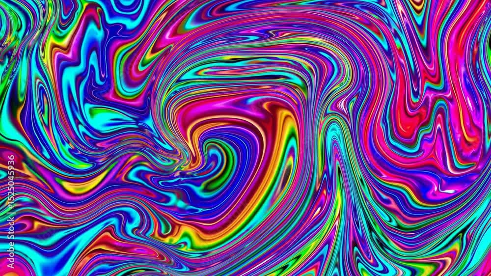 Aufkleber Colorful swirling patterns create mesmerizing visual effects in vibrant display of artistic creativity