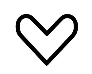 Heart Line Icon for Love, Like, and Favorite Functions in Web and App Design
