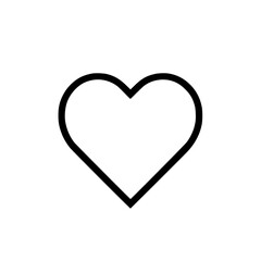 Heart Line Icon for Love, Like, and Favorite Functions in Web and App Design