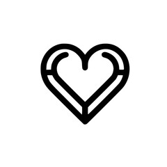 Heart Line Icon for Love, Like, and Favorite Functions in Web and App Design