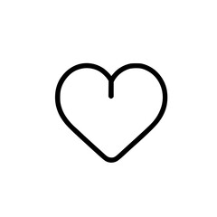 Heart Line Icon for Love, Like, and Favorite Functions in Web and App Design