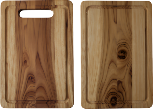 Wooden Cutting Board Design, Transparent Background, Elegant Asset