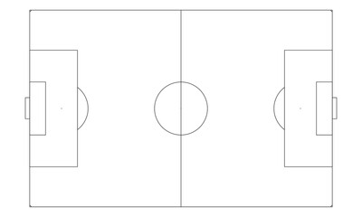 100% same scale_football field with white back ground