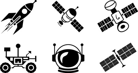 Vector set of music icons and Christmas symbols for web design