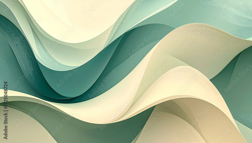 Poster abstract wave patterns with soft colors and flowing textures
