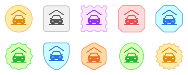 Editable parking area, garage vector icon. Property, real estate, construction, mortgage, interiors. Part of a big icon family. Perfect for web and app interfaces, presentations, infographics, etc