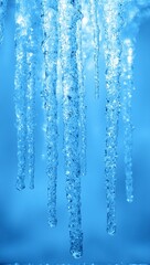 Shimmering icicle dripping