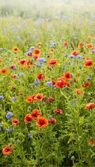 Wildflower meadow in bloom
