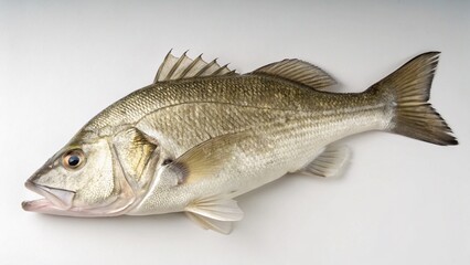 Naklejka premium Freshwater Drum on studio background