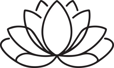 lotus flower, lotus icon, flower silhouette, sacred flower, lotus shape, botanical icon, floral outline, blooming lotus, flat flower, minimal lotus, water flower, aquatic plant