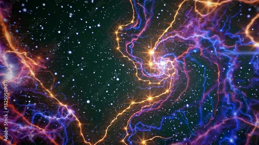 Aufkleber stunning cosmic display showcases vibrant energy patterns swirling through the universe