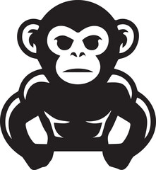 monkey silhouette, jungle animal vector, primate clipart, wild monkey outline, swinging monkey image, tree monkey shape, playful monkey vector, monkey shadow art, forest creature icon